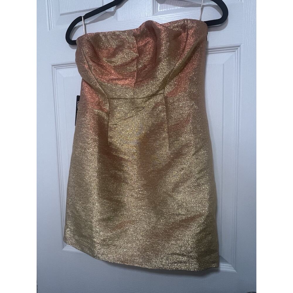 Express Gold Mini Dress - Picture 3 of 15